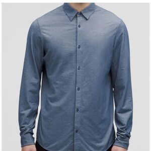 Lululemon Commission Long Sleeve Shirt in Enzyme Dye Mineral Blue